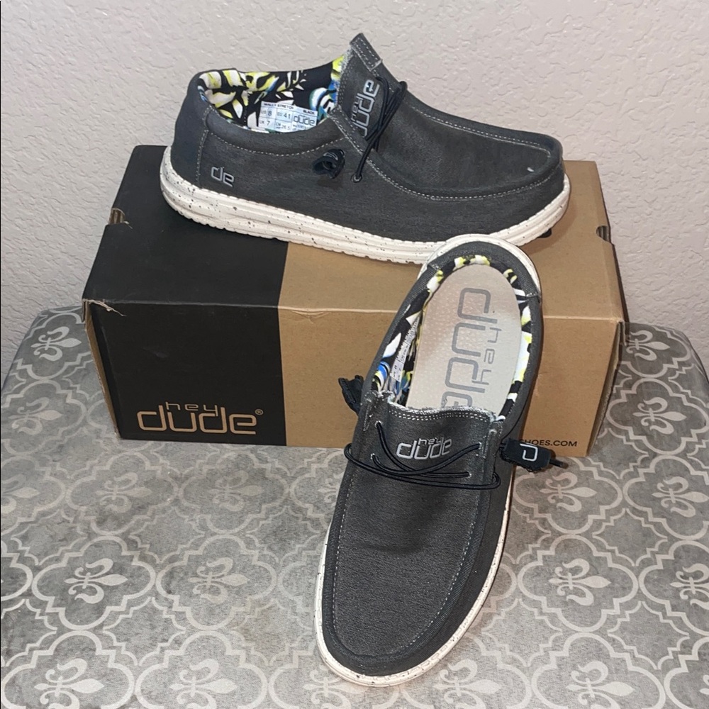 Hey Dude Charcoal Slip-On Shoes